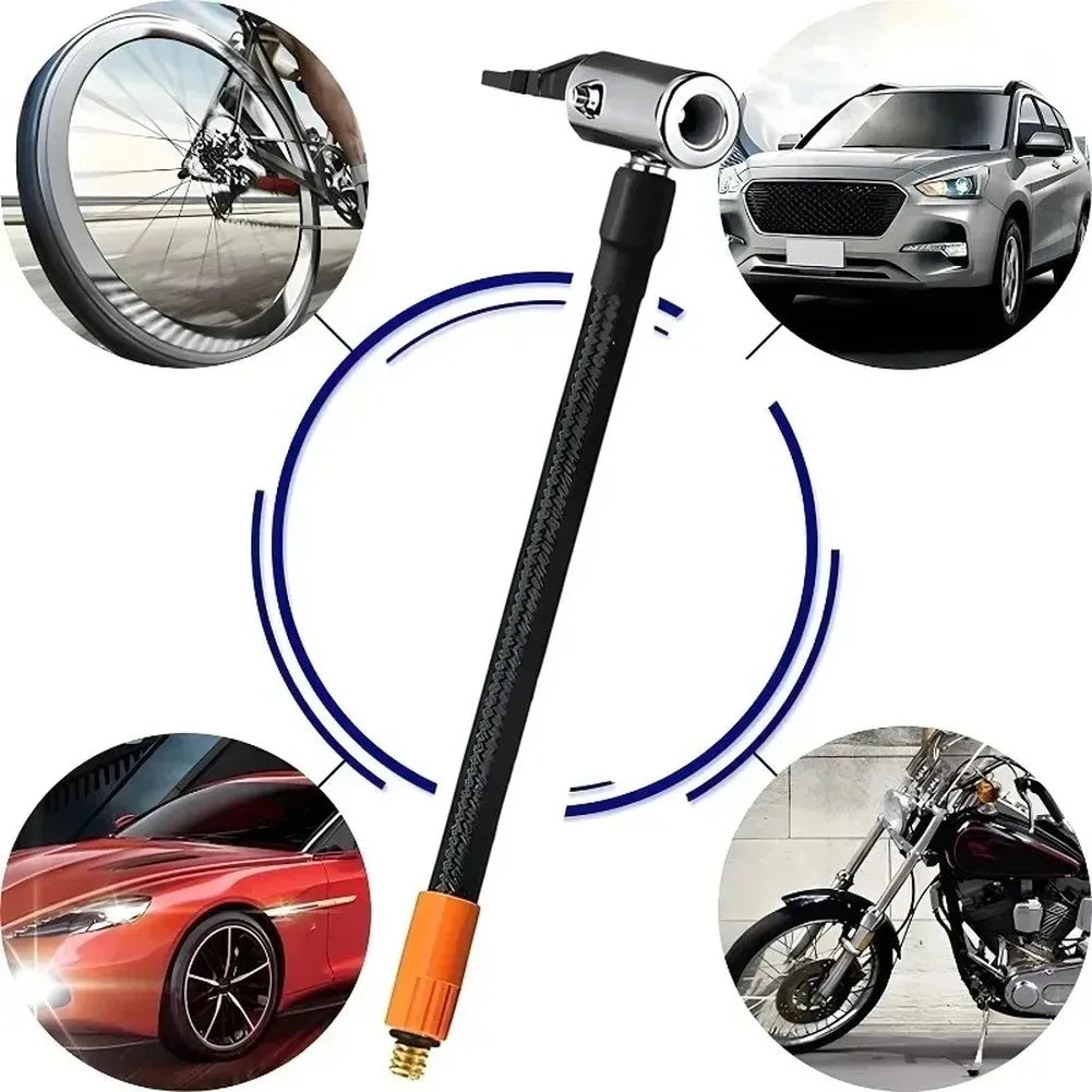 Car Air Pump Extension Tube M6 Thread Quick Inflation Hose Copper Connector For Integrated Air Pump Accessories