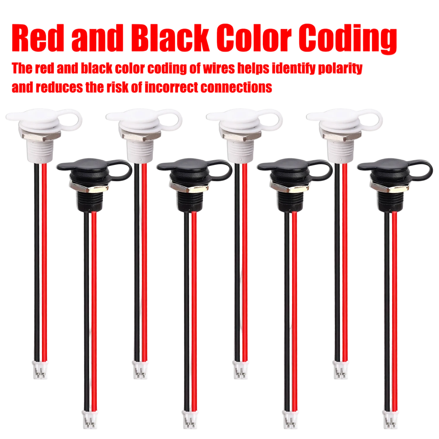 Flush Mount USB Type C Waterproof Receptacle 5V 3A Female Socket Pigtail 2 Pin Power Connector Retrofit Auto RV Marine Car Parts