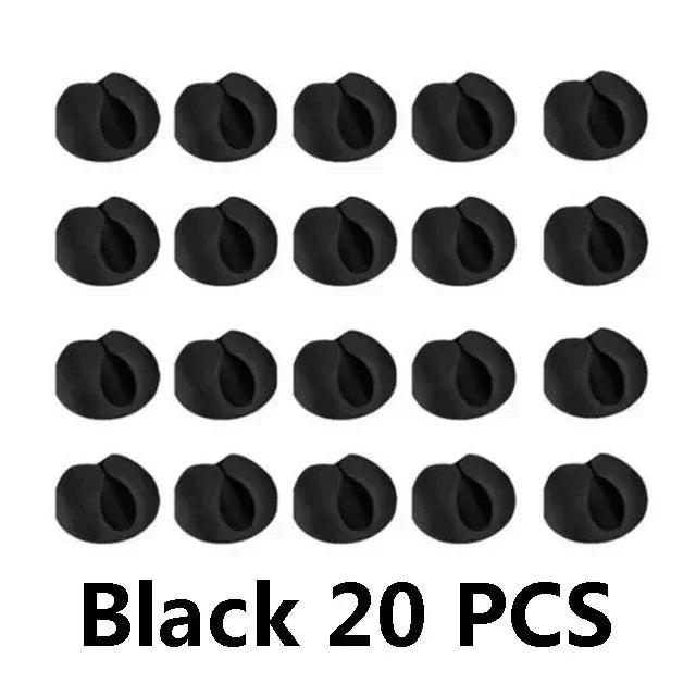 Car Wire Tie Clip Adhesive Fixer Organizer Black White Clamp Cable Line Holder Phone Computer USB Line Fastener Auto Accessories