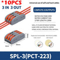 SPL2/3/4/5 Quick Wiring Terminal, PCT Parallel Wire Connector Junction Box, 1‑in 2/3/4/5‑Out Splitter for Lamp/Lighting