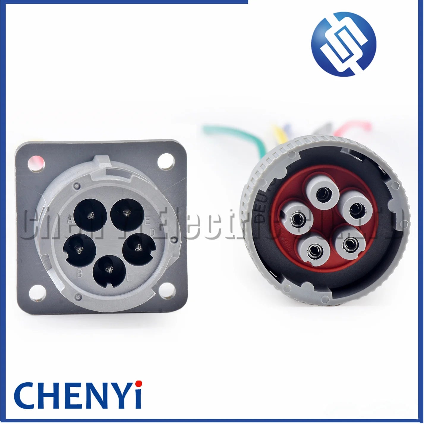 DEUTSCH Gray 5 Pin Waterproof connector HD16-5-16S HD10-5-16P HD10 1.5 Series Flame Retardant diagnosis Plug With pins