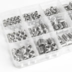 304 Stainless Steel Grub Screws Assortment Kit, Hex Socket Cup Point Set Screws with Allen Key,M3–M10 DIN916 Precision Fasteners