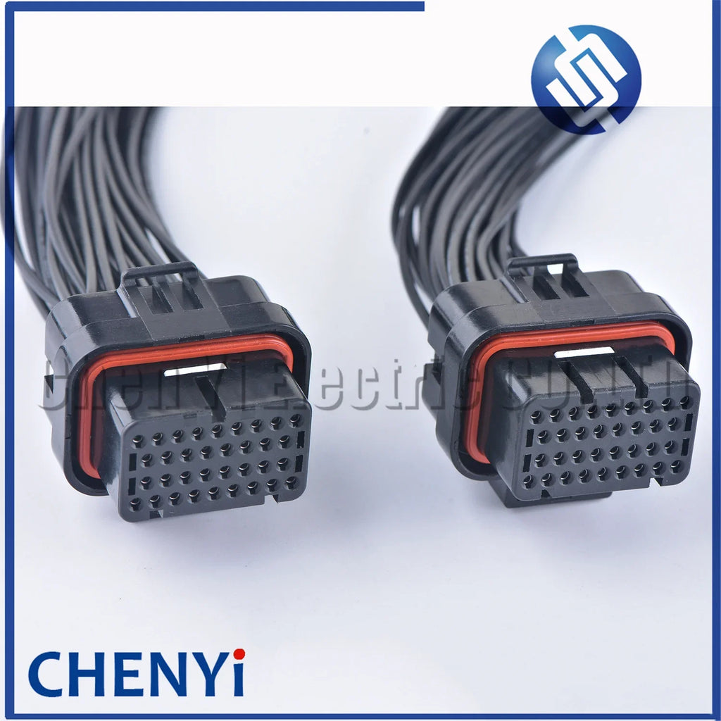 34 Pin/Way Female or male Auto Oil Gas Connector ECU Straight PCB Plug With 30cm Wire Harness Pigtail 4-1437290-0 4-1437290-1
