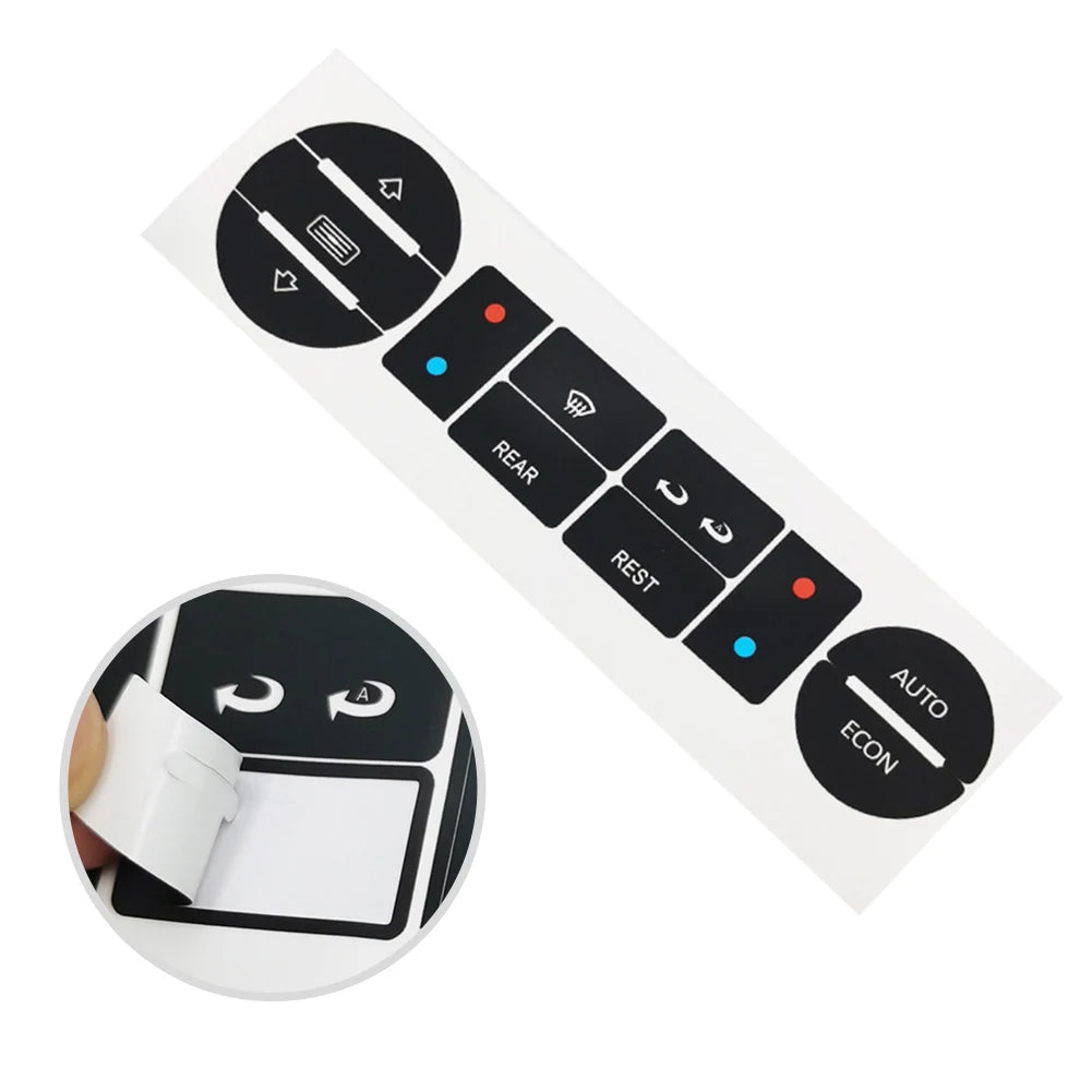Car Air Condition Control Switch Button Repair Stickers For T5 For T6 Clima Stickers Decals For Repair Worn Button Knob Switch