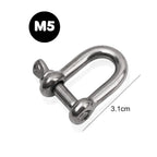Stainless Steel D Ring Shackle HeavyDuty Ship Rigging Mooring Tow Recovery Clip Boat Vehicle Rope Chain Connector Metal Fastener