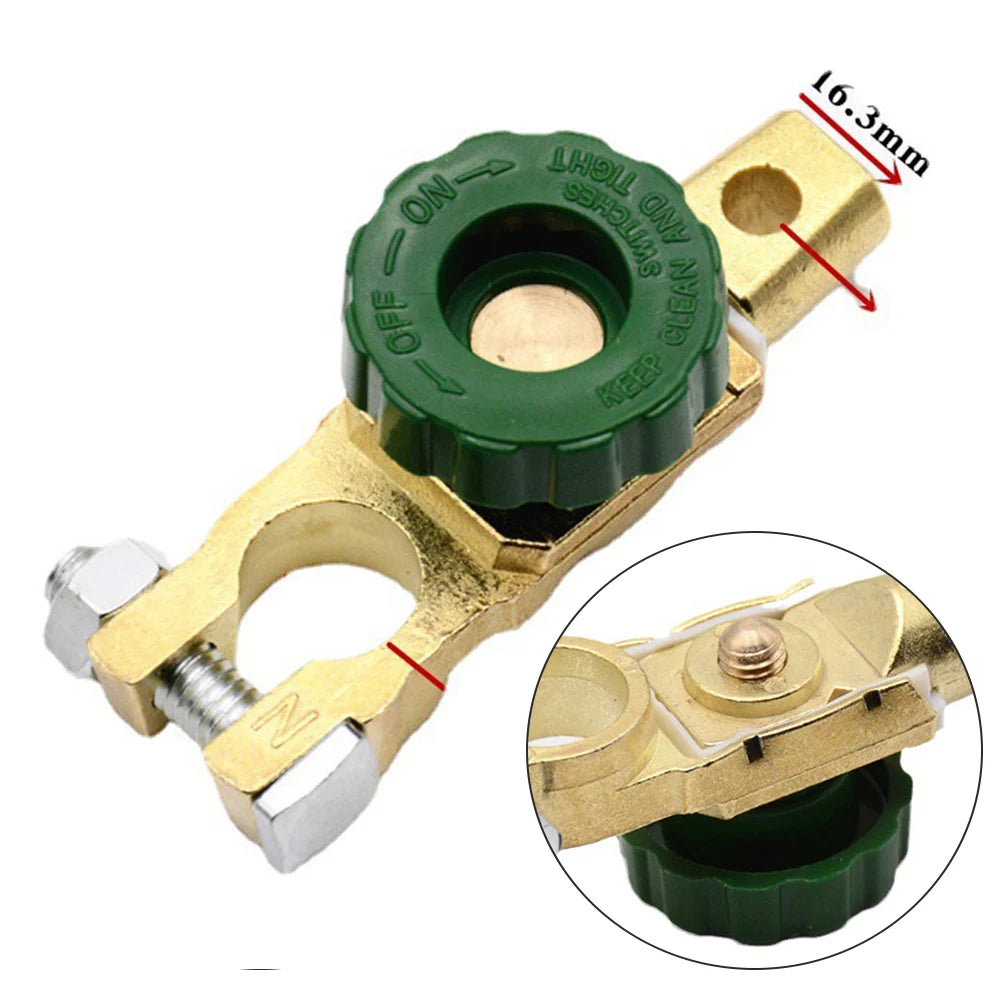 Auto Battery Terminals Quick Disconnect Isolator Cut Off Switch Auto Cables Connectors Wire Fits Standard Negative Terminal