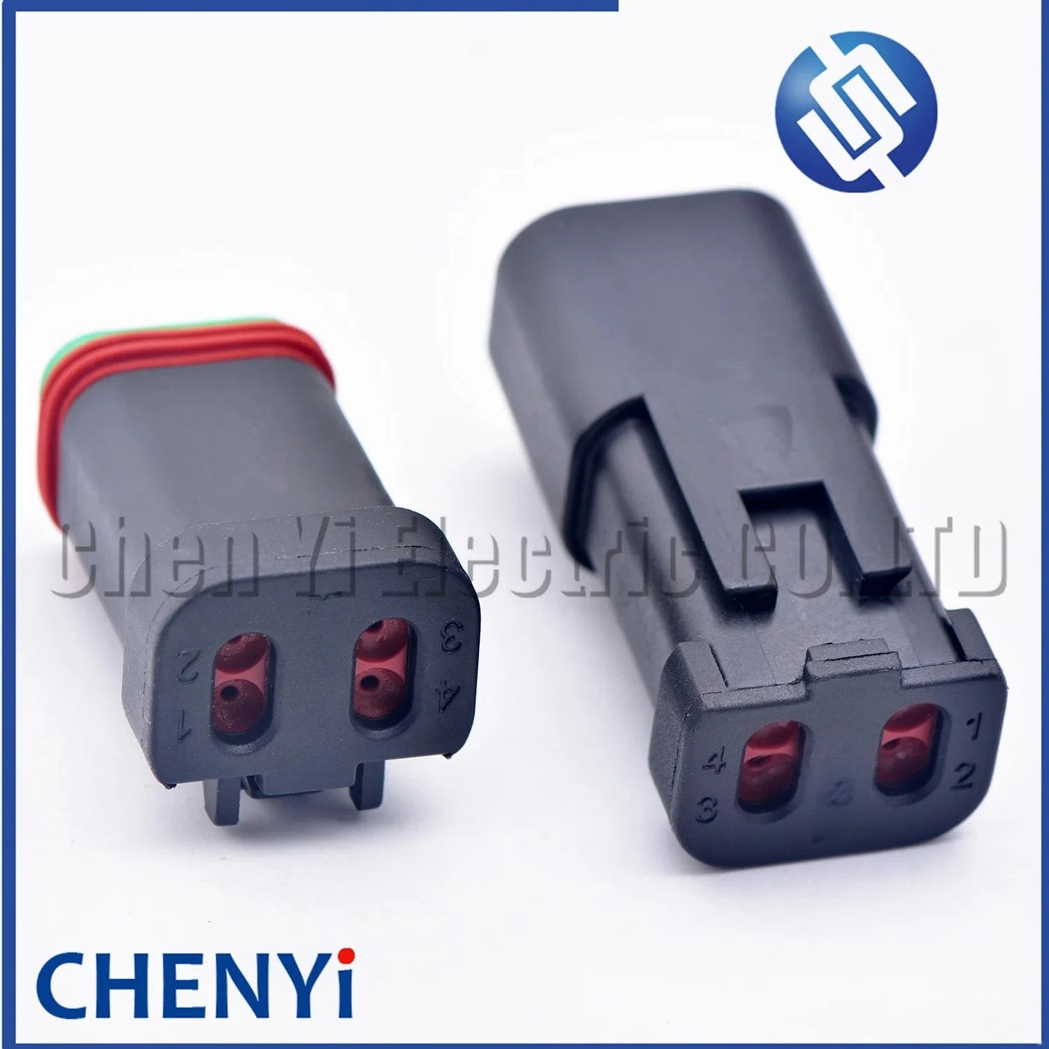 4 Pin Black DT series Connector Waterproof Plug Socket DT06-4S DT04-4P DT06-4S-E005 DT04-4P-E005 For Engineering Vehicle Deutsch