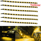 2/6PCS Waterproof DC 12V Motor LED Strip SMD Underbody Decorative strip Light For Car Motorcycle Beautiful Decorative Soft Light