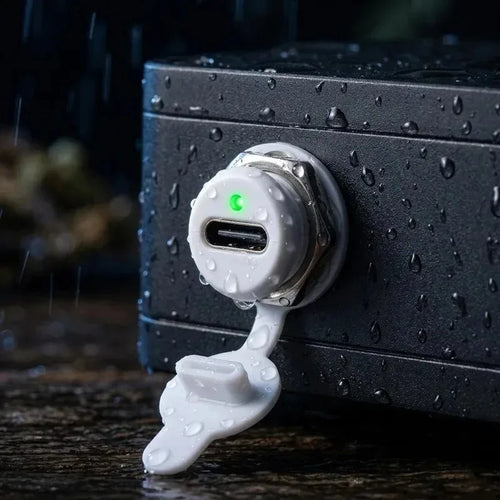1-5pcs 2-Pin Type-C Connector with Female Socket Fast Charging Jack Waterproof USB Charging Port USB-C Charger Plug and Socket