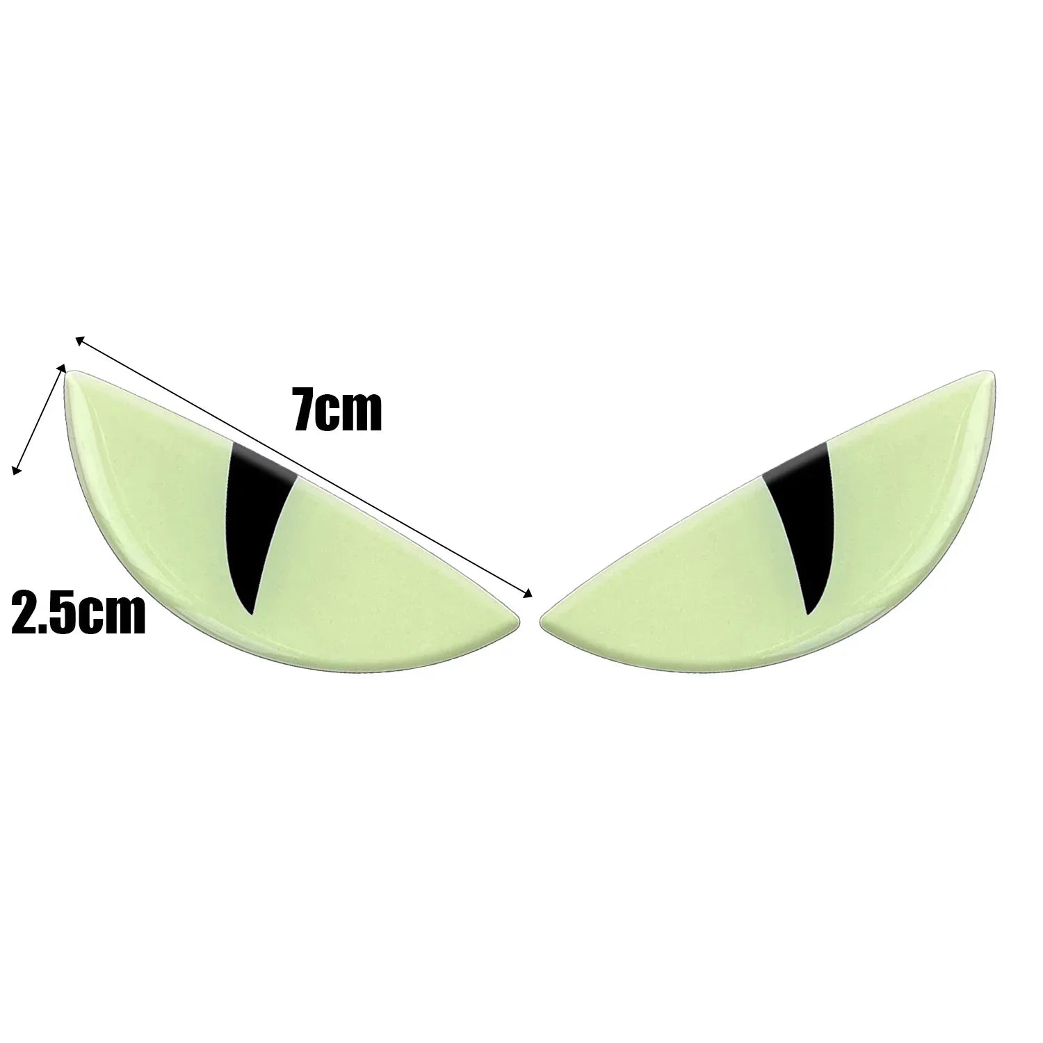 2-6Pcs Luminous Eyes Car Stickers 3D Reflective Demon Cat Eyes Sticker for Auto Motorcycle Night Light Warning Decoration Decals