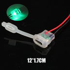 2pin USB Type C 3A Input Type Charging Socket with LED Lights Plate Waterproof Power Port TYPE-C Female Connector Jack