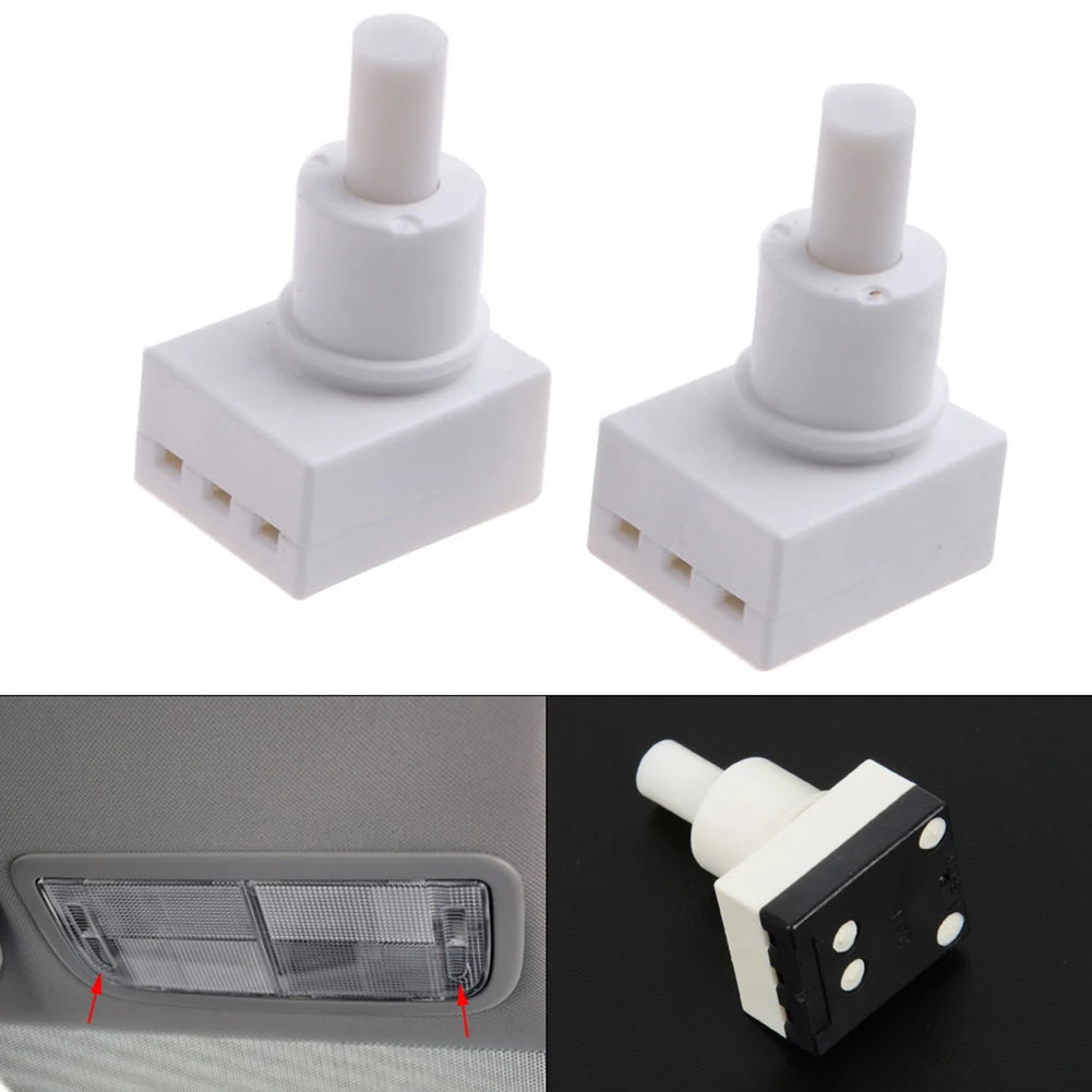 2Pcs Car Interior Dome Reading Lamp Switch Button For HONDA ABS Dome Light Lamp Switch Base Accessories