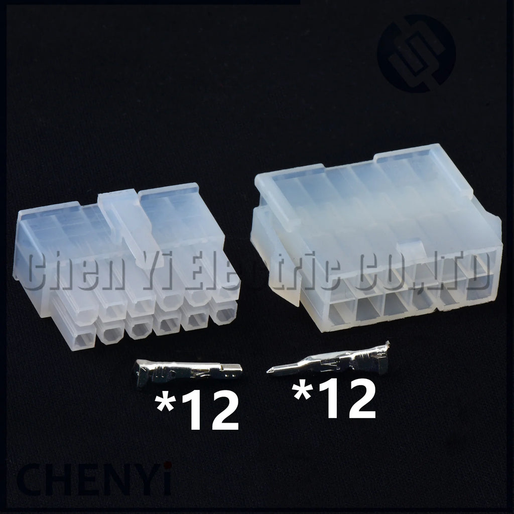 5 Pcs 12 Pin Automotive electronic connector wire harness plug socket 5557-2*6R 5559-2*6P male or female with Pins