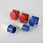 5Pcs Industrial Plug and Socket Waterproof Connector 3PIN 4PIN 5PIN 16A/32A  Waterproof Electrical Connection Wall Mount Socket