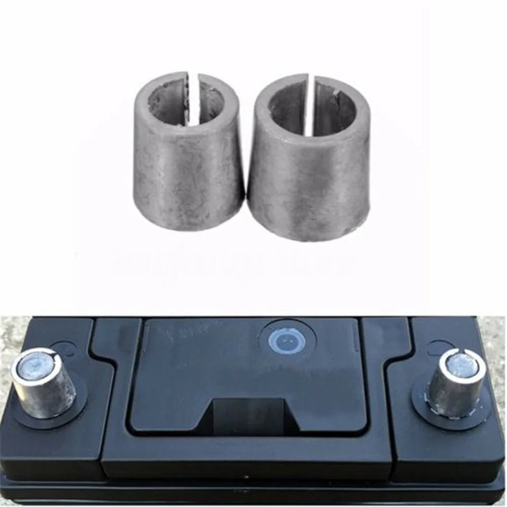 2 Pcs Car Battery Post Adaptors Sleeves Car Battery Terminal Converters Post Adaptors Sleeves Positive Negative Repair Shim