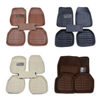 5pcs Premium Easy Clean Waterproof Auto Foot Pad Universal Waterproof PU Leather Durable Car Floor Mats Car Interior Amagi
