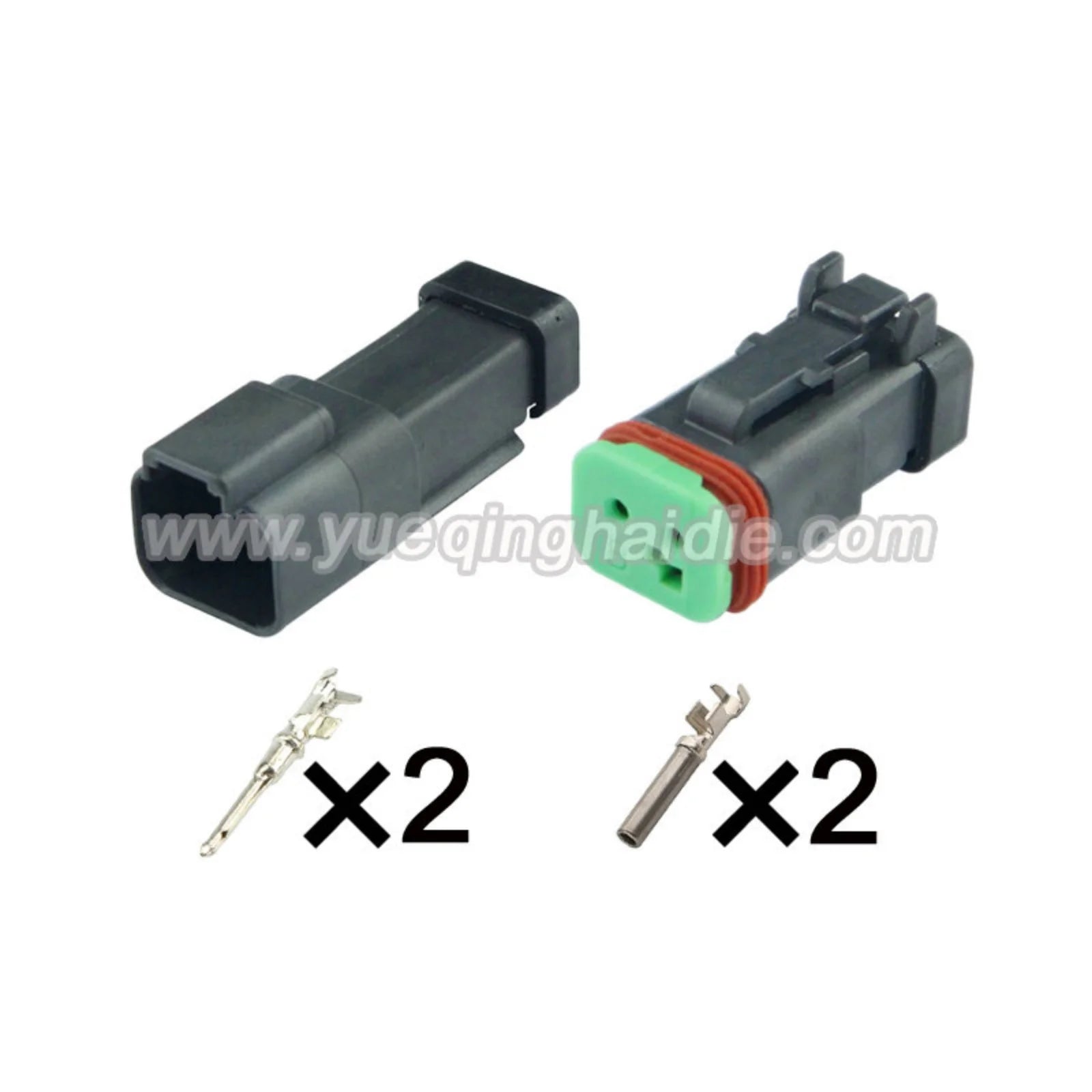 2 PIN Connector Waterproof 1.6mm Series Male Female Connectors Black Auto Plug For Mazda DT04-2P-E005 DT06-2S-E004