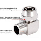 KPL Nickel-Plated Copper Pneumatic Quick Connector 1/8 1/4 3/8 1/2 Thread Fitting for Air Compressor Hydraulic System 4 6 8 10