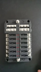 Fuse Box 6 Way Blade Fuse Block Holder Waterproof M5 Stud With LED Indicator Light For Auto Car Boat Turck Marine 12V 32V Amagi