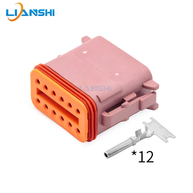 DT04-12PD/DT06-12SD car connector waterproof wire harness connector 12-hole male and female connector with terminal