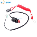 Emergency engine shutdown and power-off switch safety pull rope device outside the rail of the motorcycle ATV four-wheel beach b