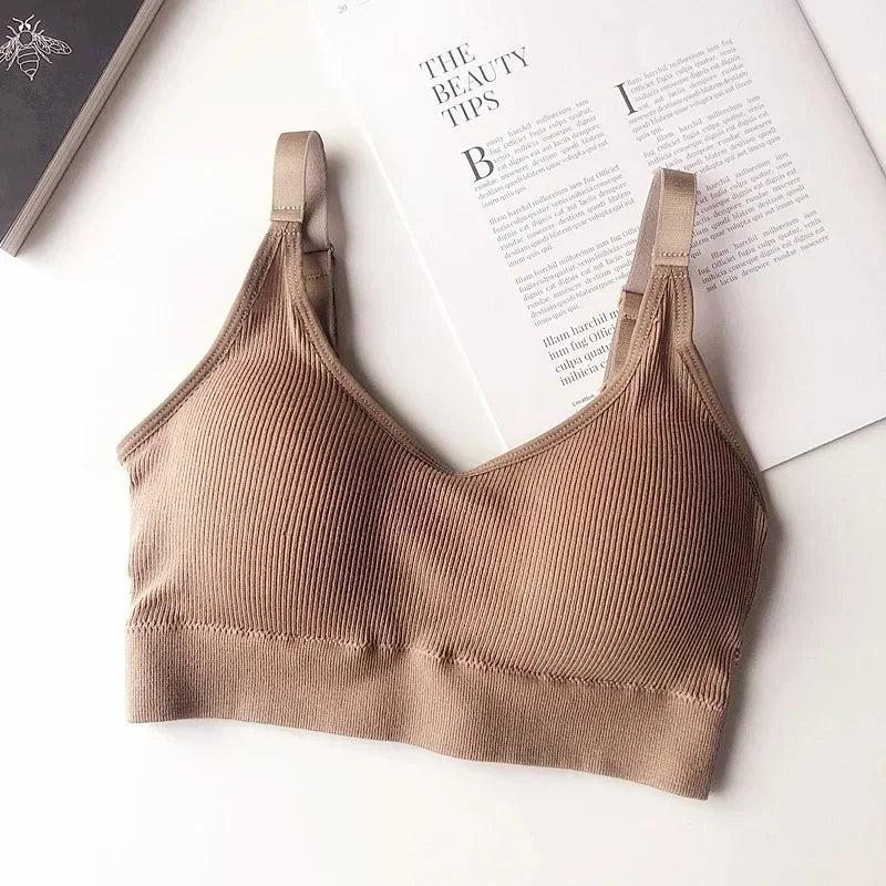 Breathable Sports Bras Women Hollow Out Padded Sports Bra Top Plus Size Gym Running Fitness Yog Sports Seamless Fitness Amagi