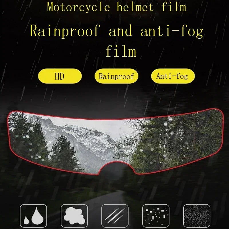 Universal Motorcycle Helmet Clear Patch Film Anti-Fog Anti-Rain Film Nano Coating Sticker Motorbike Helmet Tools Accessories New