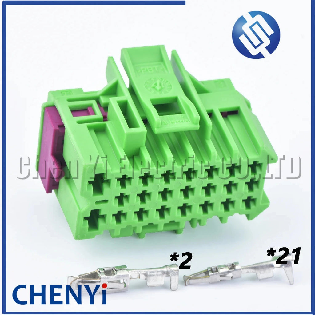 23 Pin Green Automobile power amplifier Connector Audio Amplifier Wire harness Plug 1J0962623 1J0962623B