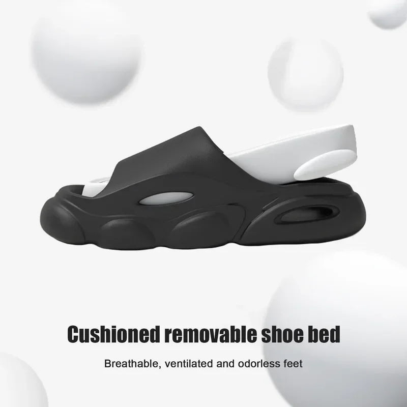 EVA Men's Summer Sandals Fashion Soft Cloud House Platform Slides Unisex Outdoor Non-slip Beach Shoes Men Bathroom Slippers Amag