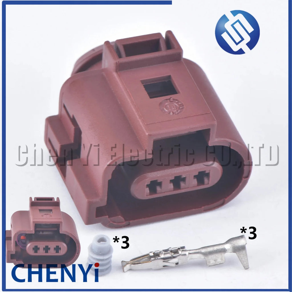 3 Pin Auto waterproof connector Daytime Running Light Wire harness Plug 3B0 973 703 A 3B0973703 3B0973703A
