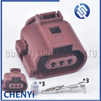 3 Pin Auto waterproof connector Daytime Running Light Wire harness Plug 3B0 973 703 A 3B0973703 3B0973703A