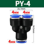 Pneumatic Push-to-Connect Fittings Kit 20/100/500PCS Y W Shaped Air Water Oil Hose Connectors for Nylon Polyurethane Tubing