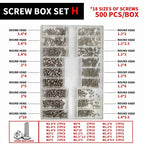 500Pcs/Box M1.2 M1.4 M2 Universal Mini Small Screws Nuts Assortment Kit For Sunglass Watch Eye Glasses Clock Laptop Repair Tools