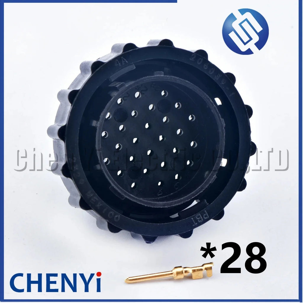 28 Pin male or female Circular Wiring Connector Electricity Plug 206039-1 206038-1 With gold-plating Pins