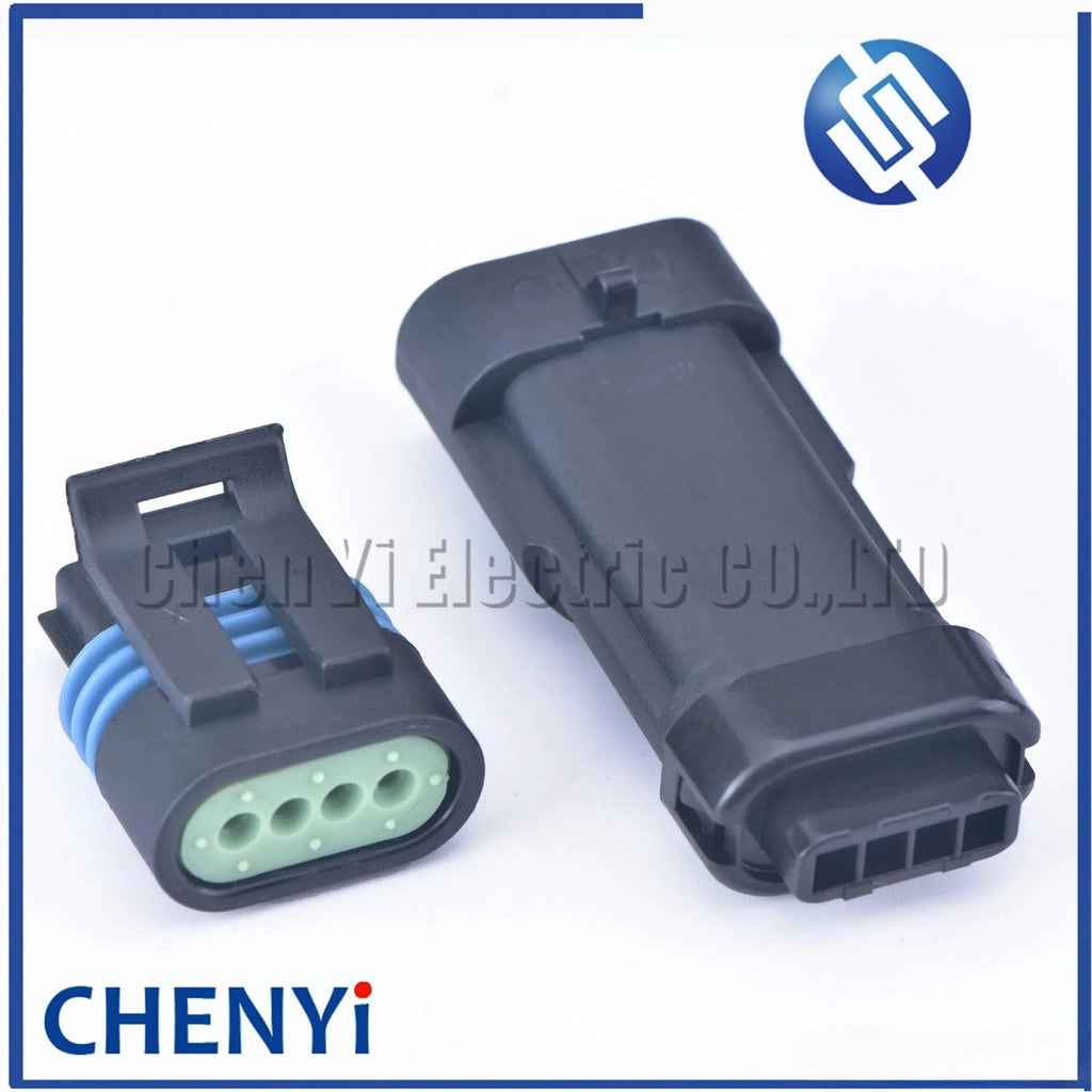 2 set 4 Pin male or female car intake pressure sensor connector plug 1.2L auto Oxygen Sensor O2 connectors 12162190