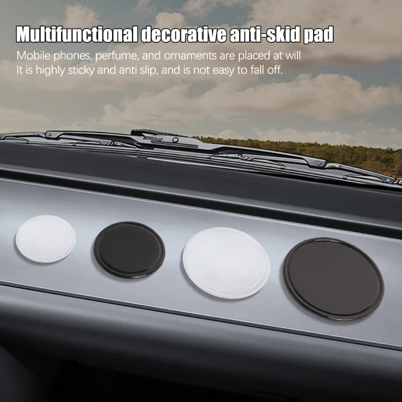 Car Non-slip Mat Silicone Round Anti-skid Toy Pad Gel for Mobile Phone Key Holder Sticker Pad Interior Accessories
