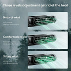 Portable Car Seat Fan with USB Power Adjustable 3-Speed Turbine Headrest and Backrest Cooling Fan Leafless Design Amagi