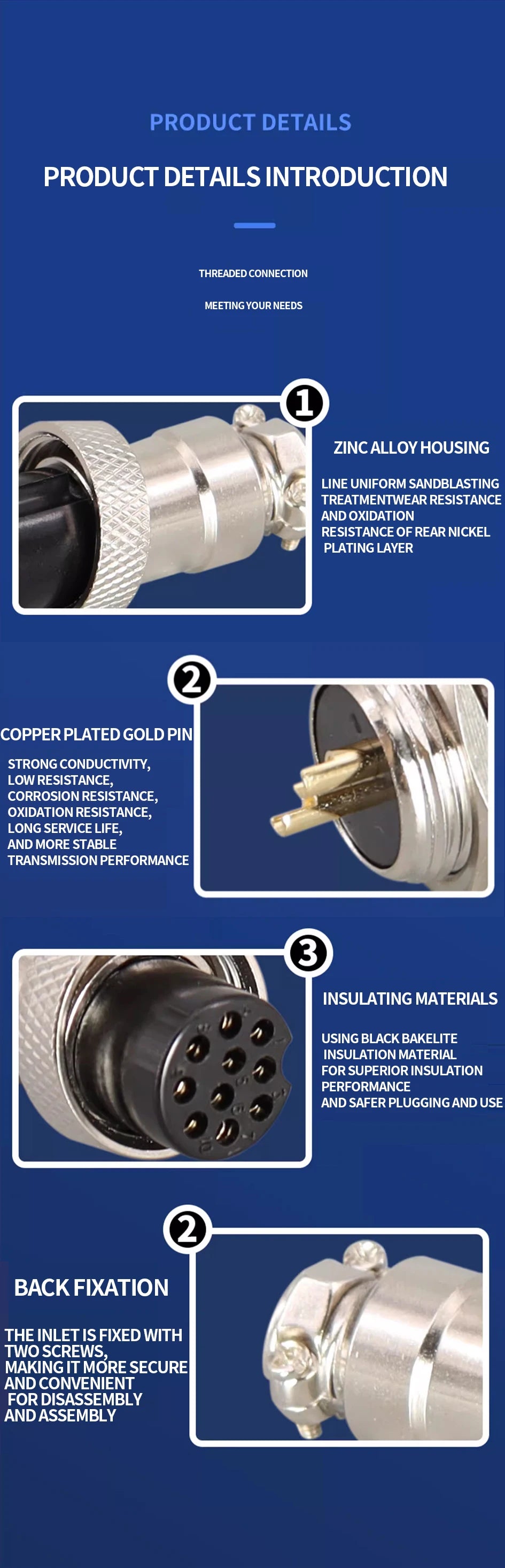5/20/100 Sets Gold Plated Male&Female Docking Aviation Plug Circular Connector GX16 2 3 4 5 6 7 8 9Pins Electric Wire Connector