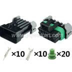 10-PIN Connector Waterproof 1.5mm Male Female Connector Wiring Harness  Cable Plug 12045808 12065425 With Terminals
