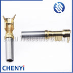 20 Pcs Deutsch DTP 2.3mm Series Pin Contact 1062-12-0144 1060-12-0144 brass Gold plating 14-12 AWG Wire Size Crimp Terminals