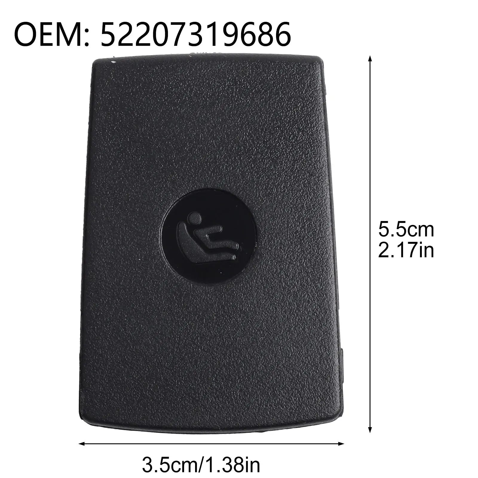 1PC Car Rear  Black Child Seat Safety Belt Anchor  Flap Cover For BMW For 320i 328i OEM  52207319686 Safety Belt Anchor