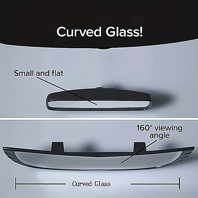 Curved Rearview Blind Spot Mirror Enhanced Field of View Curved Blind Spot Mirror HD Glass Wide Angle Mirror for Car Truck Amagi