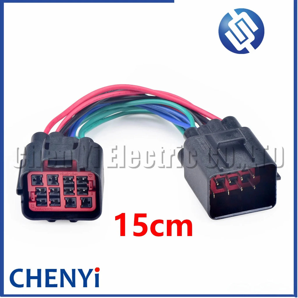 12 Pin Auto waterproof connector parking sensor Headlight assembly harness plug 145229-1 1452303-1 For Ford Volvo Cadillac Jeep