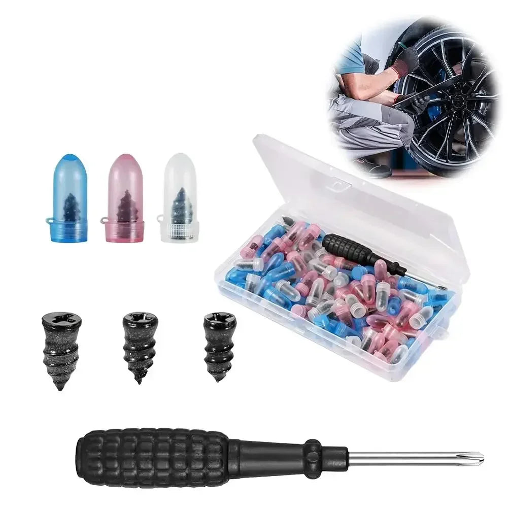 Universal Vacuum Car Tyre Repair Rubber Nail for Self Rubber Plugs for Tire Repair Quick Tool for Tire Plug Kit Screw in Amagi