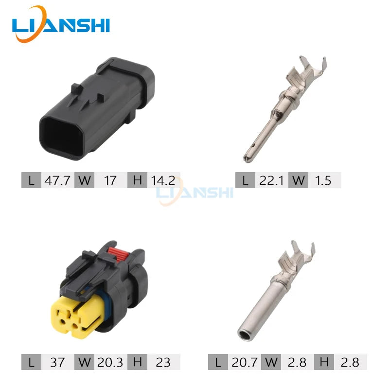 776534-1 776427-3 Suitable for excavator engine nozzle plug 2pin battery valve wiring harness connector fitting terminal
