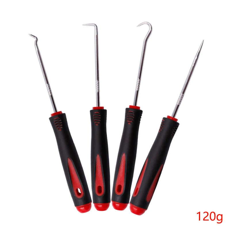 4Pcs Car Auto Vehicle Oil Seal Screwdrivers Set O-Ring Seal Gasket Puller Remover Pick Hooks Durable Tools