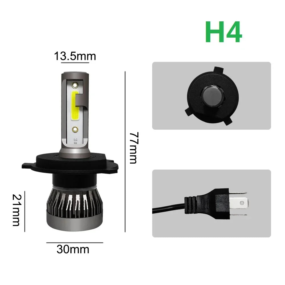 H7 Led Headlight Turbo 24000LM 110W 3570 Chips H1 H4 LED Bulbs Lamps 4300K 6000K 8000K 16000LM 80W H8 H9 H11 Fog Lights Amagi