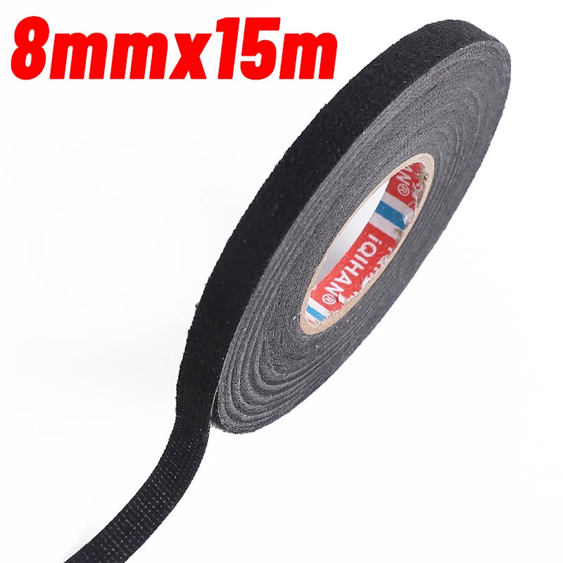 Electrical Insulating Tape Heat Resistant Harness Tape 8/15/19MM Car Cable Harness Wiring Loom Protection Waterproof Tape