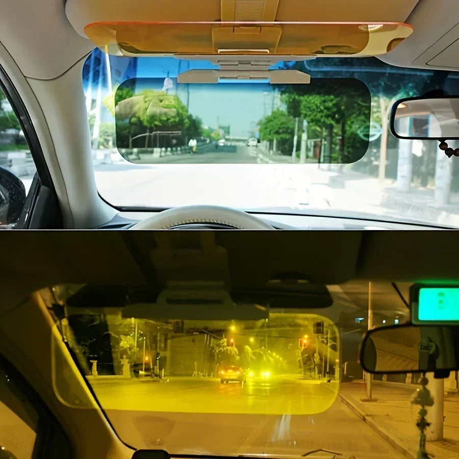 Car Sun Visor Goggle Night Vision Driving HD Anti Sunlight Dazzling Day Mirror UV Fold Flip Down Clear View Interior Mirrors Ama
