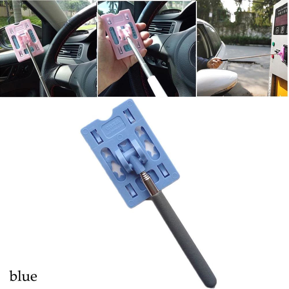 Adjustable Touch Stick Holder Touch And Toll Card Stick Holder TnG Stick Stickable Telescopic Parking Toll Swiping Sticks